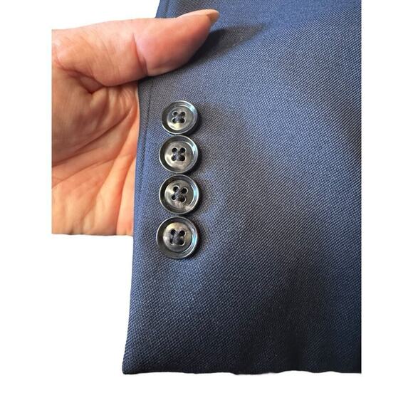 Ted Baker Endurance Men's 44R Wool Navy Blue 2 Button Sport Coat Blazer Jacket - Picture 5 of 9